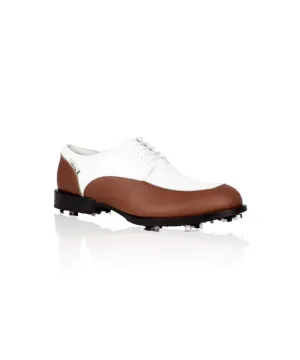 Giclee Unisex Oldies Goodies Premium Leather Golf Shoes - Brown
