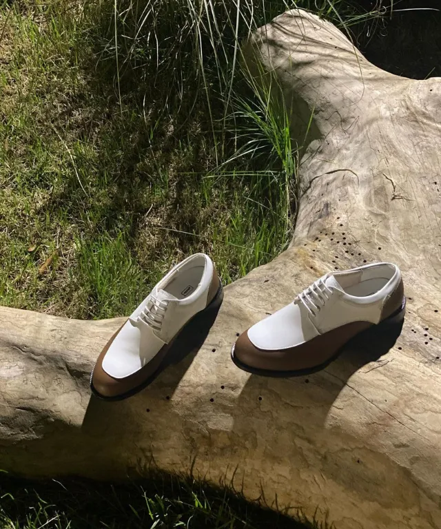 Giclee Unisex Oldies Goodies Premium Leather Golf Shoes - Brown