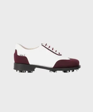 Giclee Women's Under Score Premium Leather Golf Shoes - Burgundy