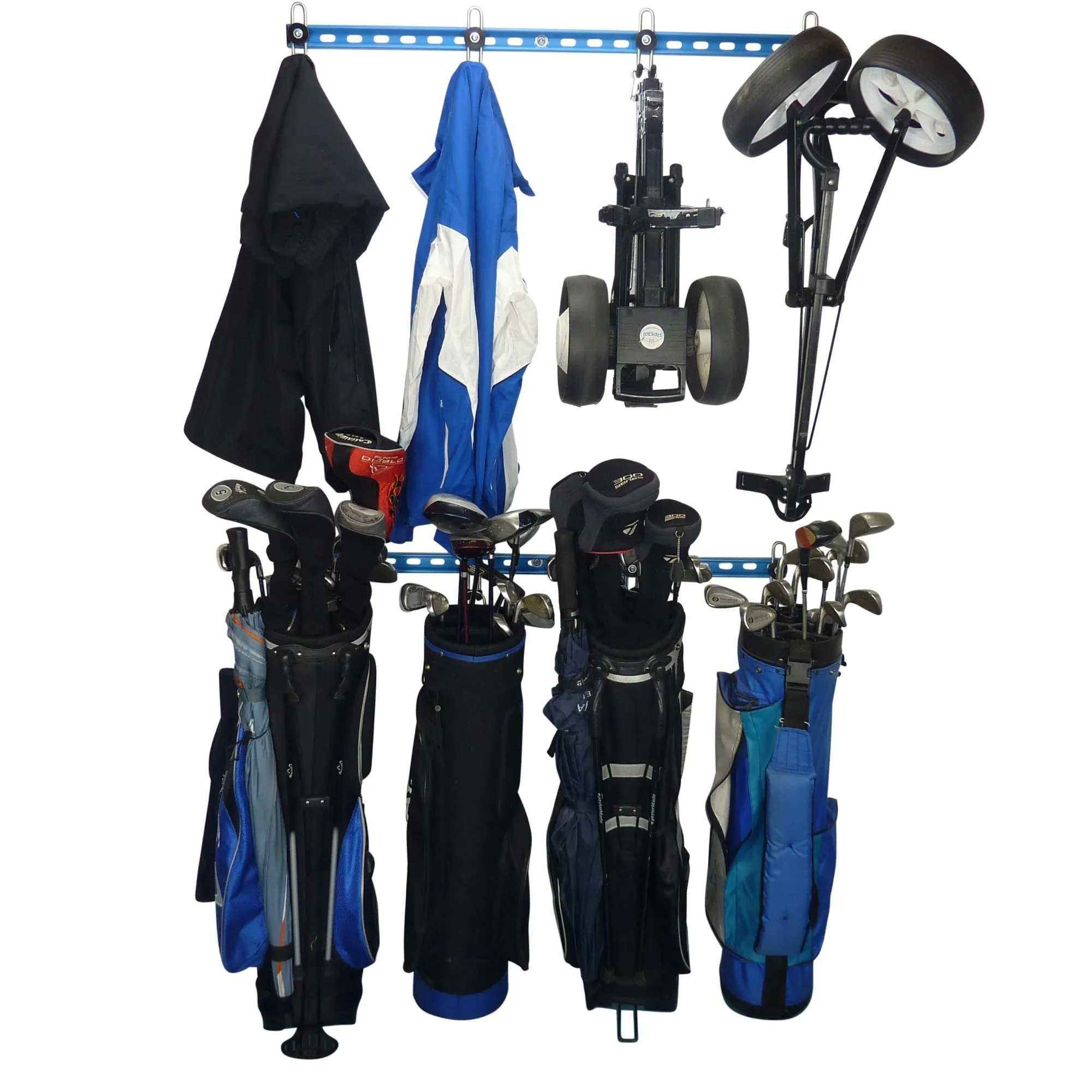 Golf Club Bag Storage Wall Hook & Organiser Rack
