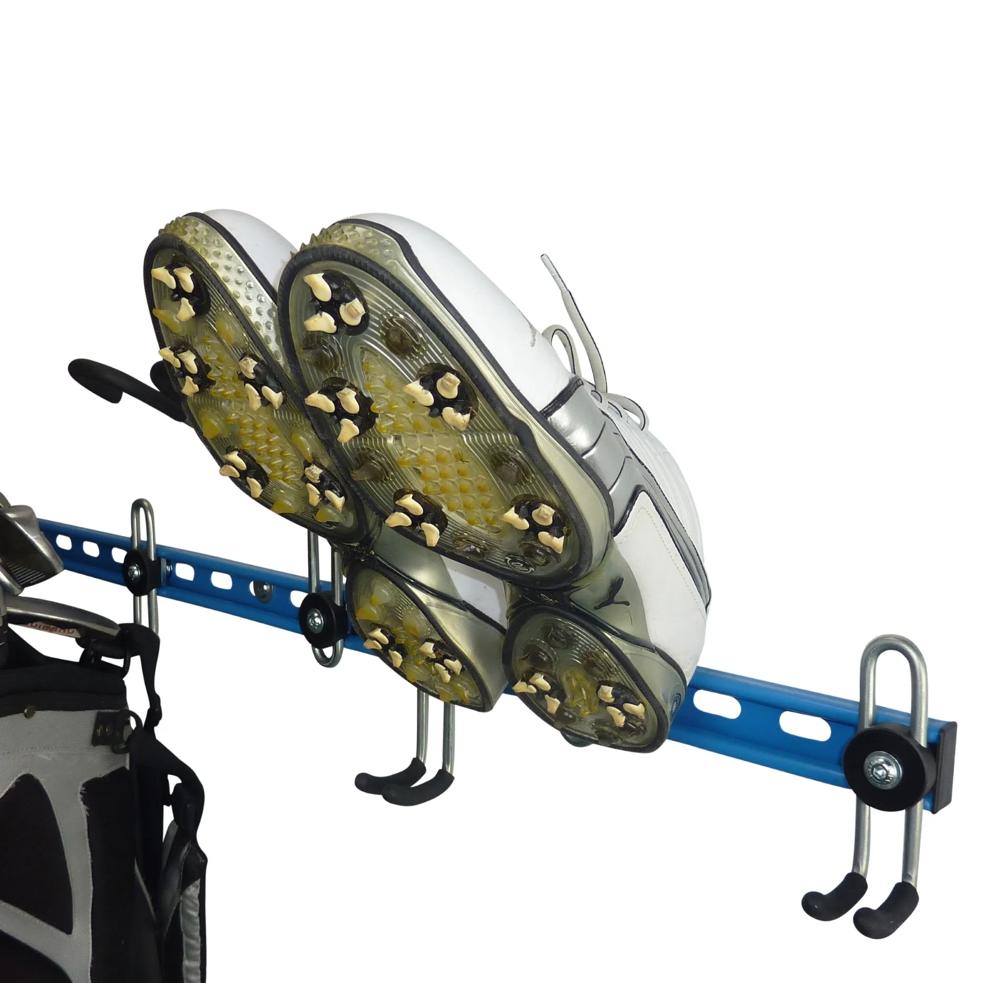 Golf club wall storage - extra GearHooks® for golf bags, trolleys, clubs, clothing and shoes. GearHooks®