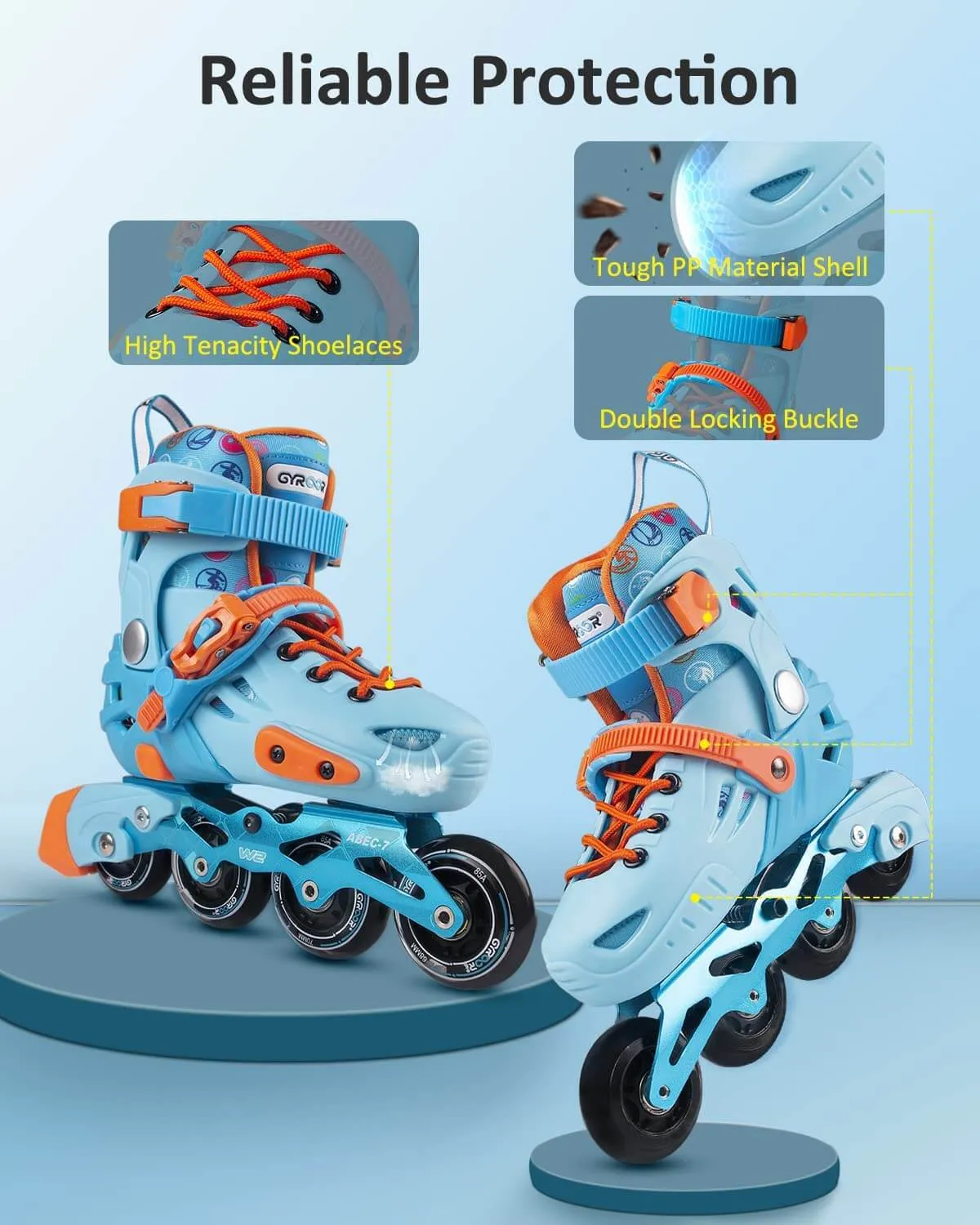 Gyroshoes Inline skate W2 Roller Blades for kids