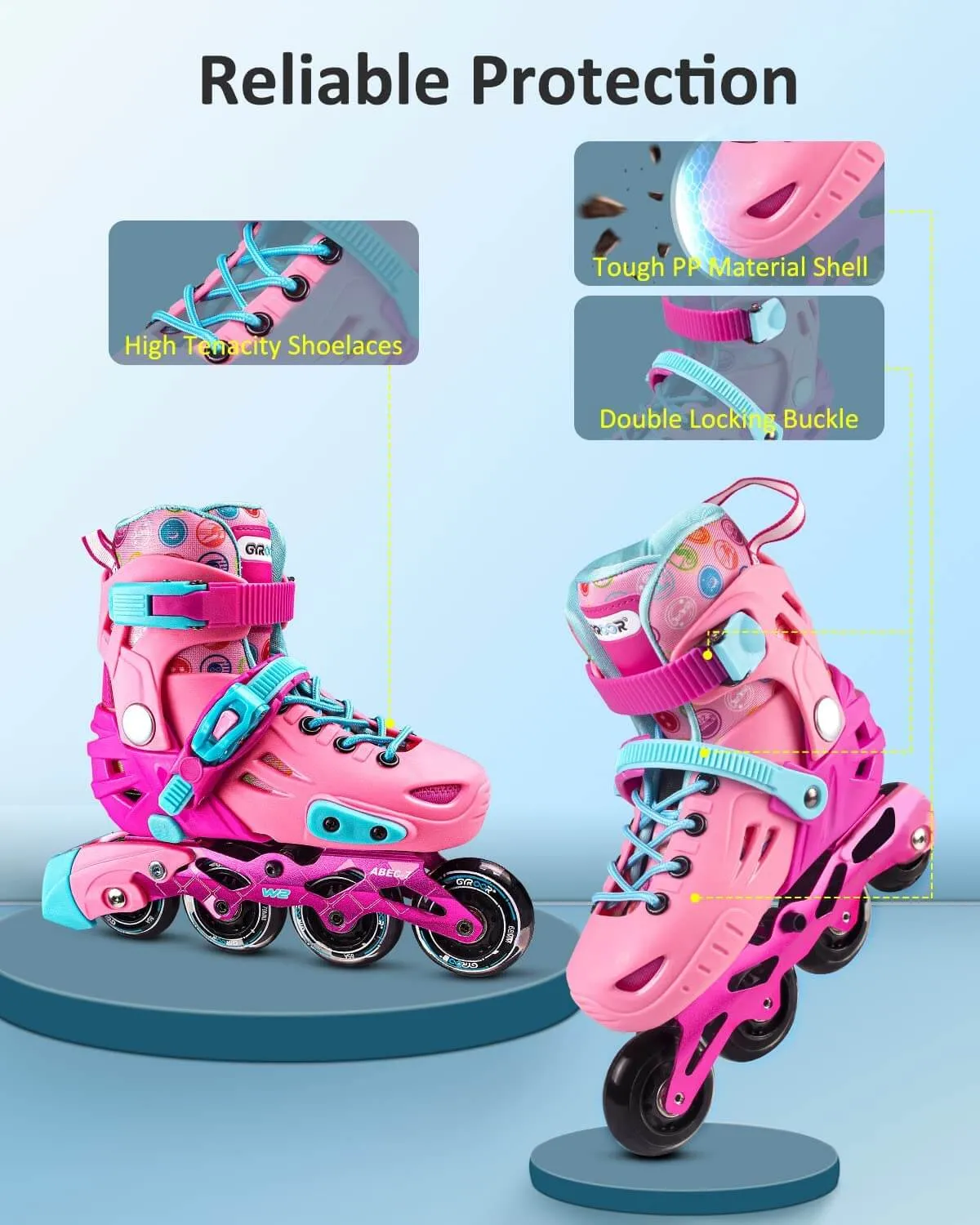 Gyroshoes Inline skate W2 Roller Blades for kids