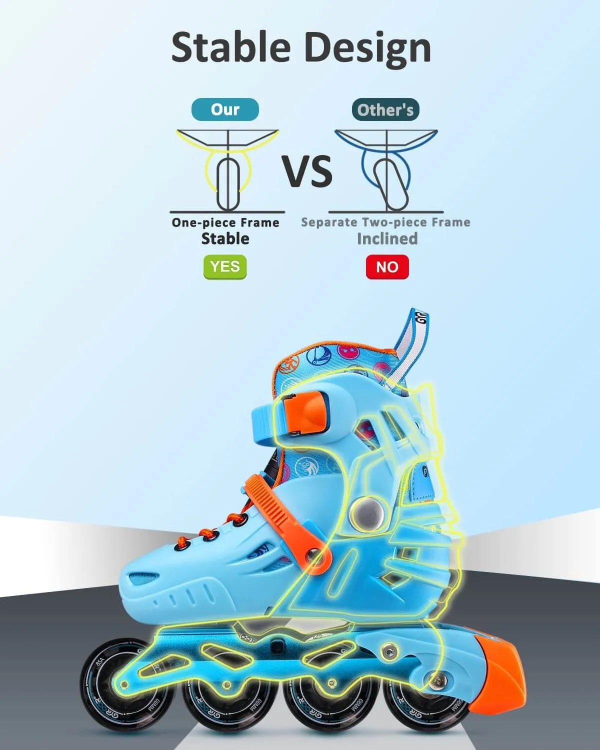 Gyroshoes Inline skate W2 Roller Blades for kids