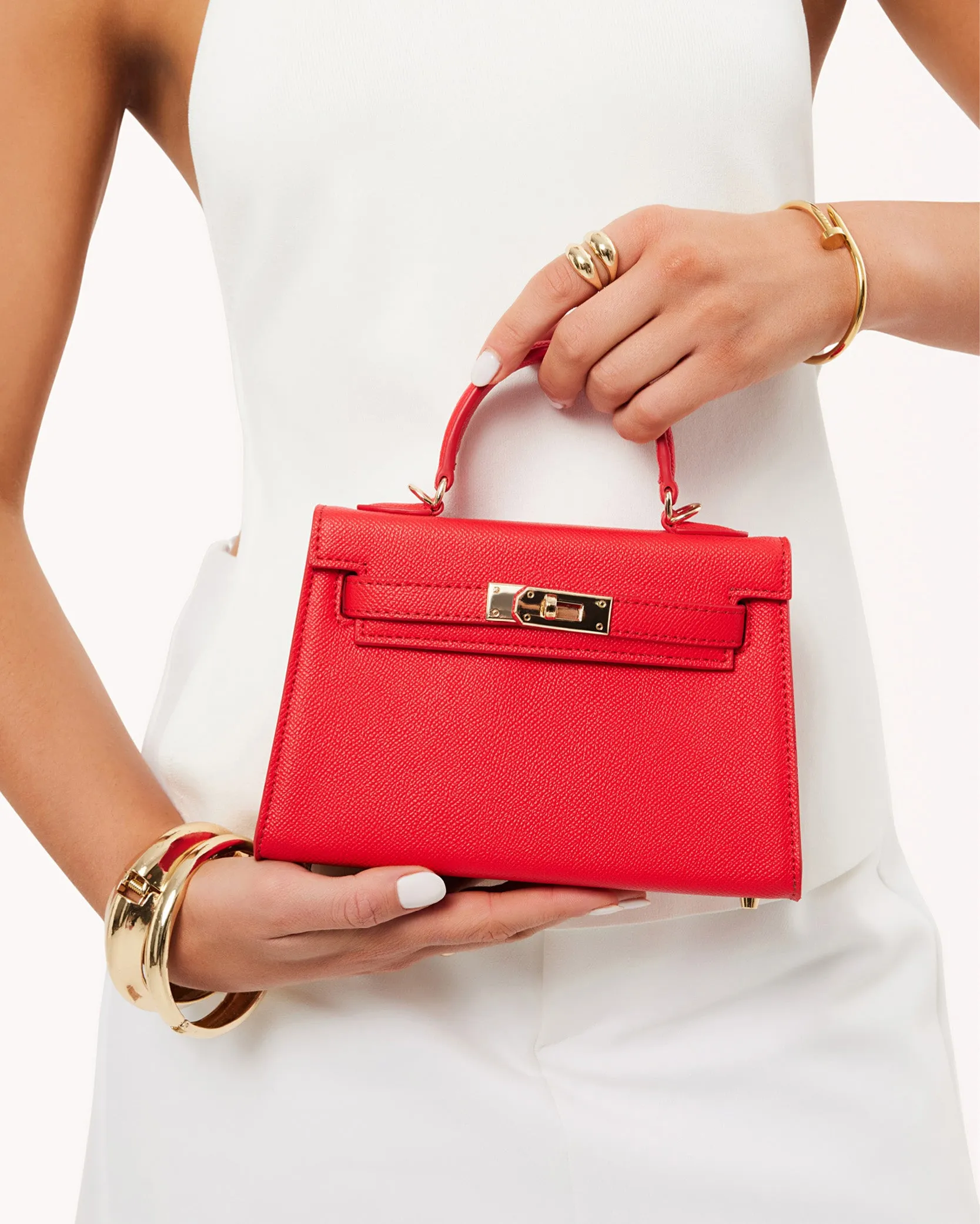 HARIETTE HANDLE BAG - PIMIENTO
