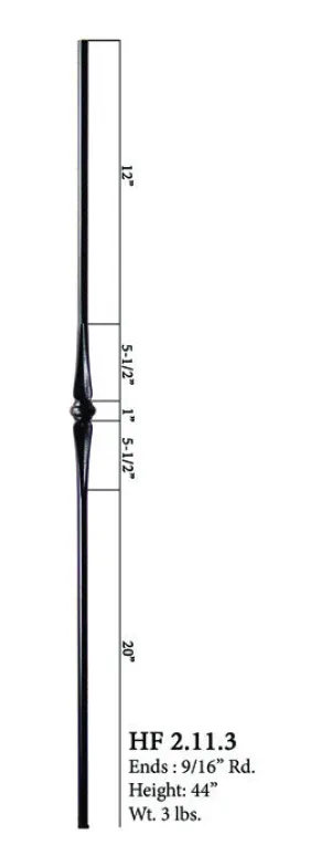 HF 2.11.3 Single Knuckle Round Iron Baluster