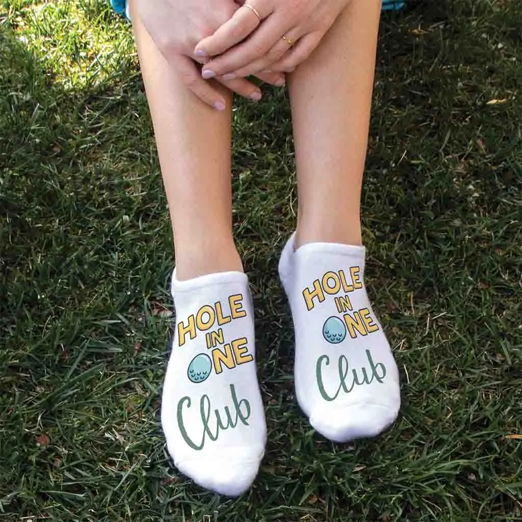 Hole-in-One Club Golf Socks – Funny No-Show Socks for Golfers, Men & Women