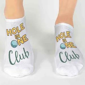 Hole-in-One Club Golf Socks – Funny No-Show Socks for Golfers, Men & Women