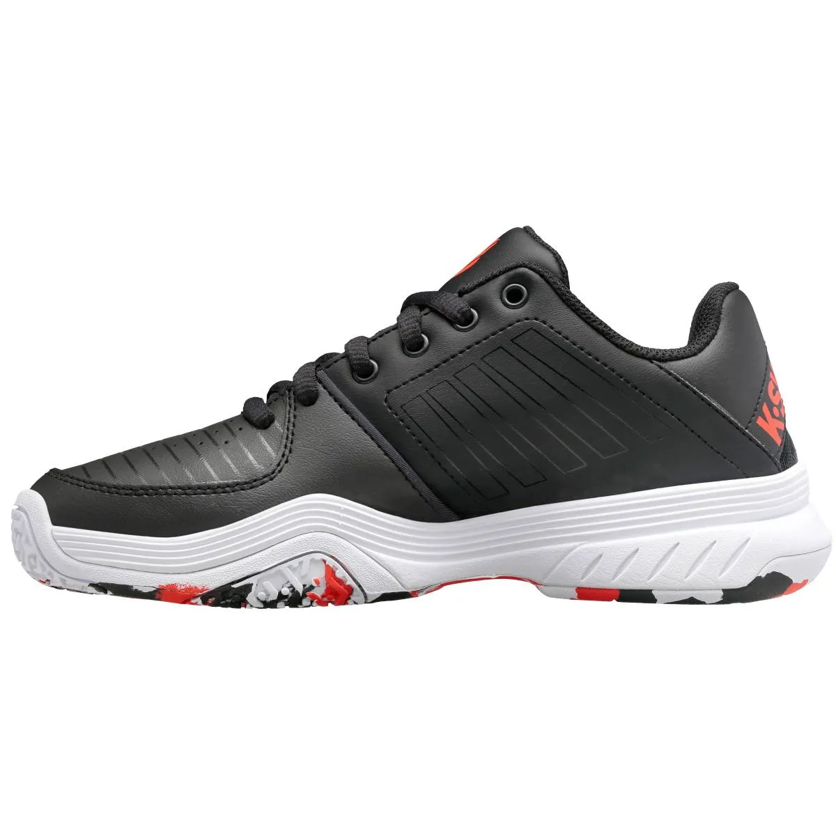 K-Swiss Court Express OMNI Junior Tennis Shoe (Black/White/Orange)