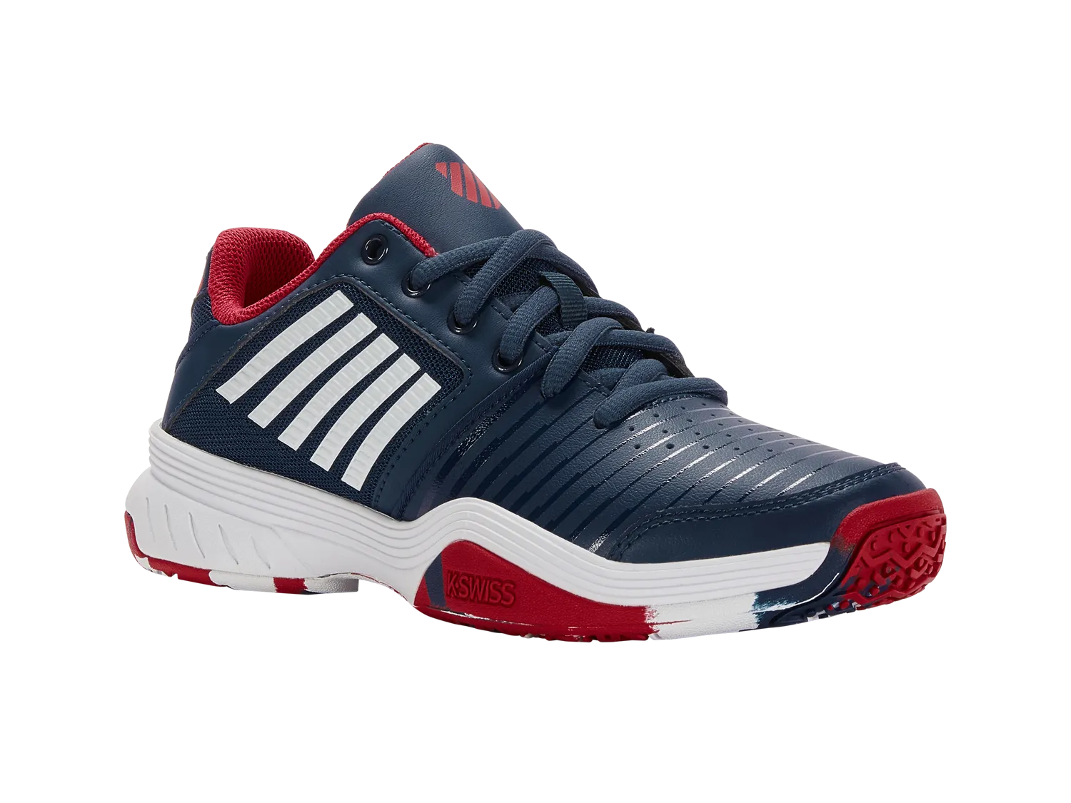 K-Swiss Kids Court Express Omni Tennis Shoes in Blue Opal/White/Lollipop