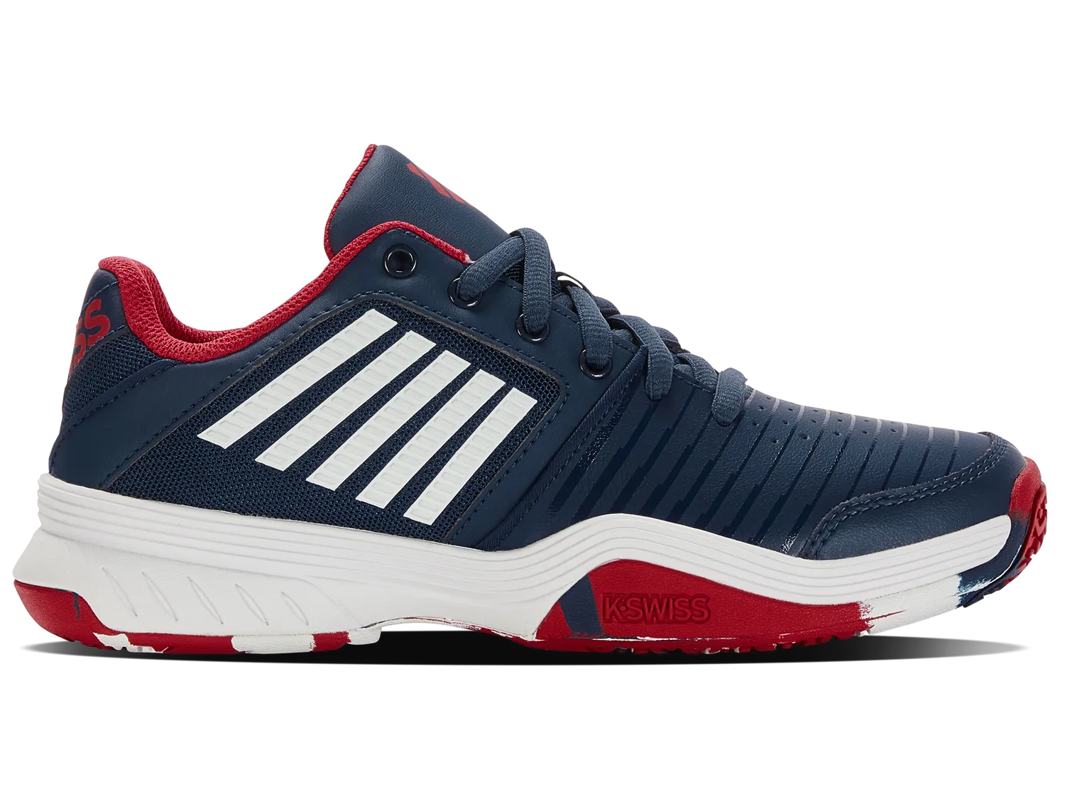 K-Swiss Kids Court Express Omni Tennis Shoes in Blue Opal/White/Lollipop