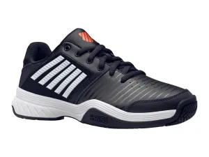K-Swiss Men's Court Express Tennis Shoes in Jet Black/White/Spicy Orange