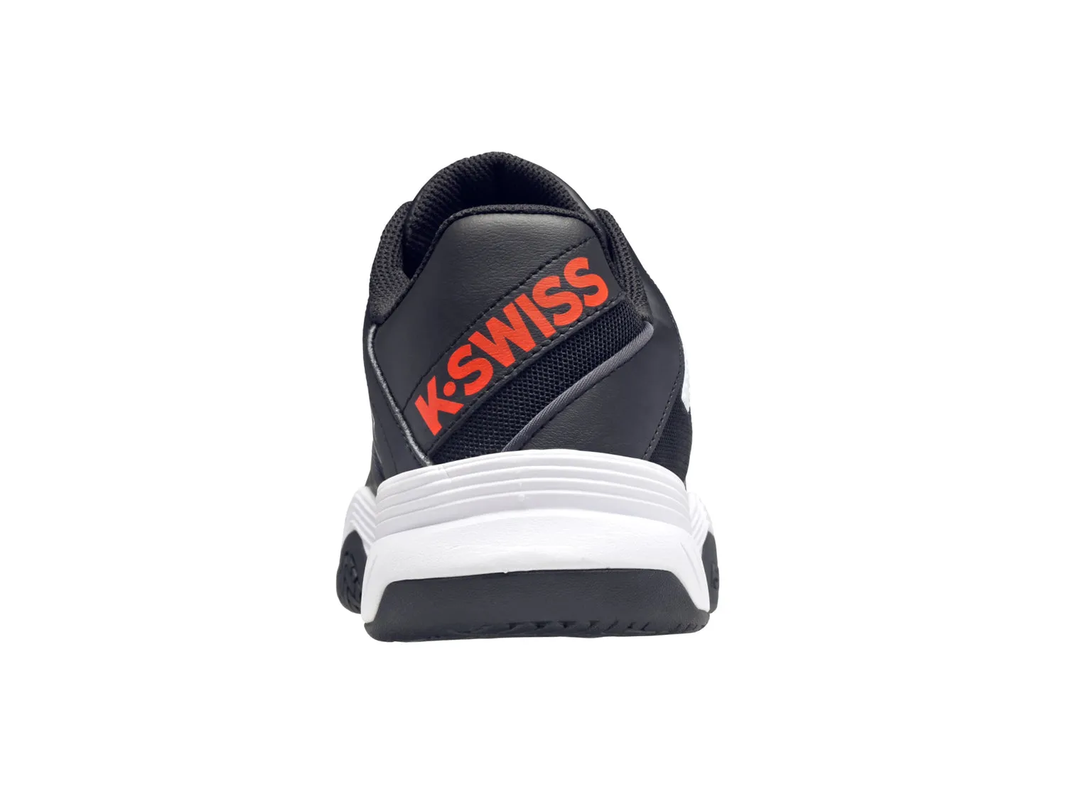 K-Swiss Men's Court Express Tennis Shoes in Jet Black/White/Spicy Orange