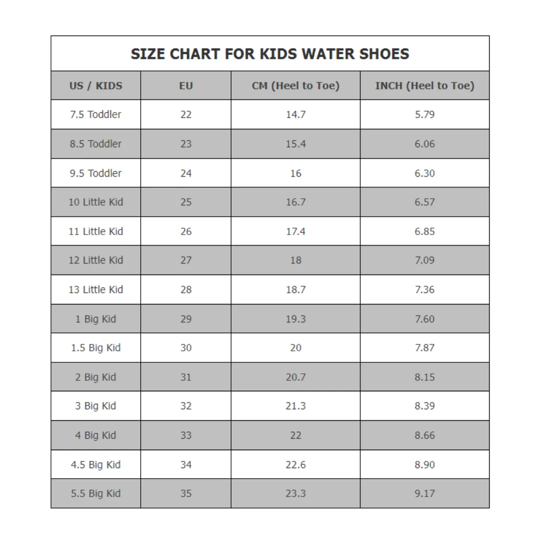 Kid's Cute Printed Aqua Water Shoes for Beach