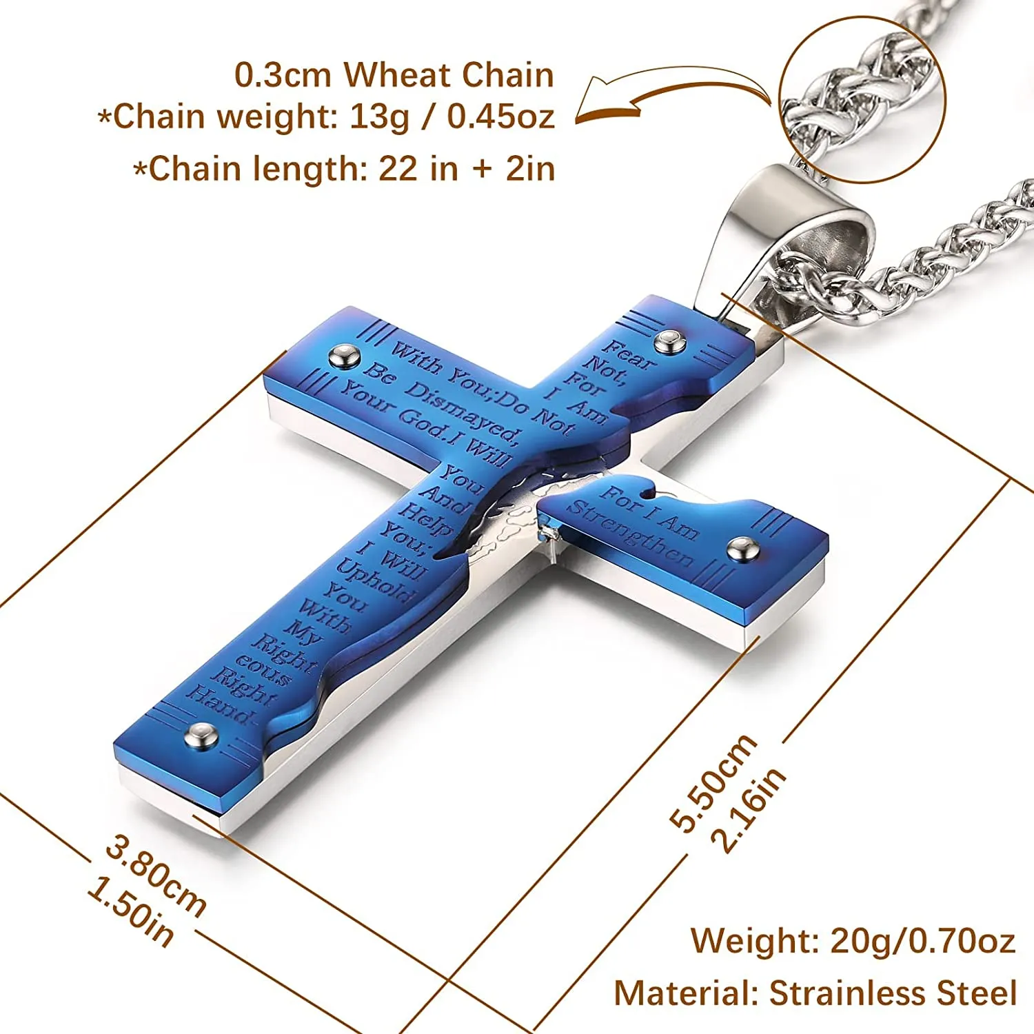 Lord's Prayer Pendant Necklace