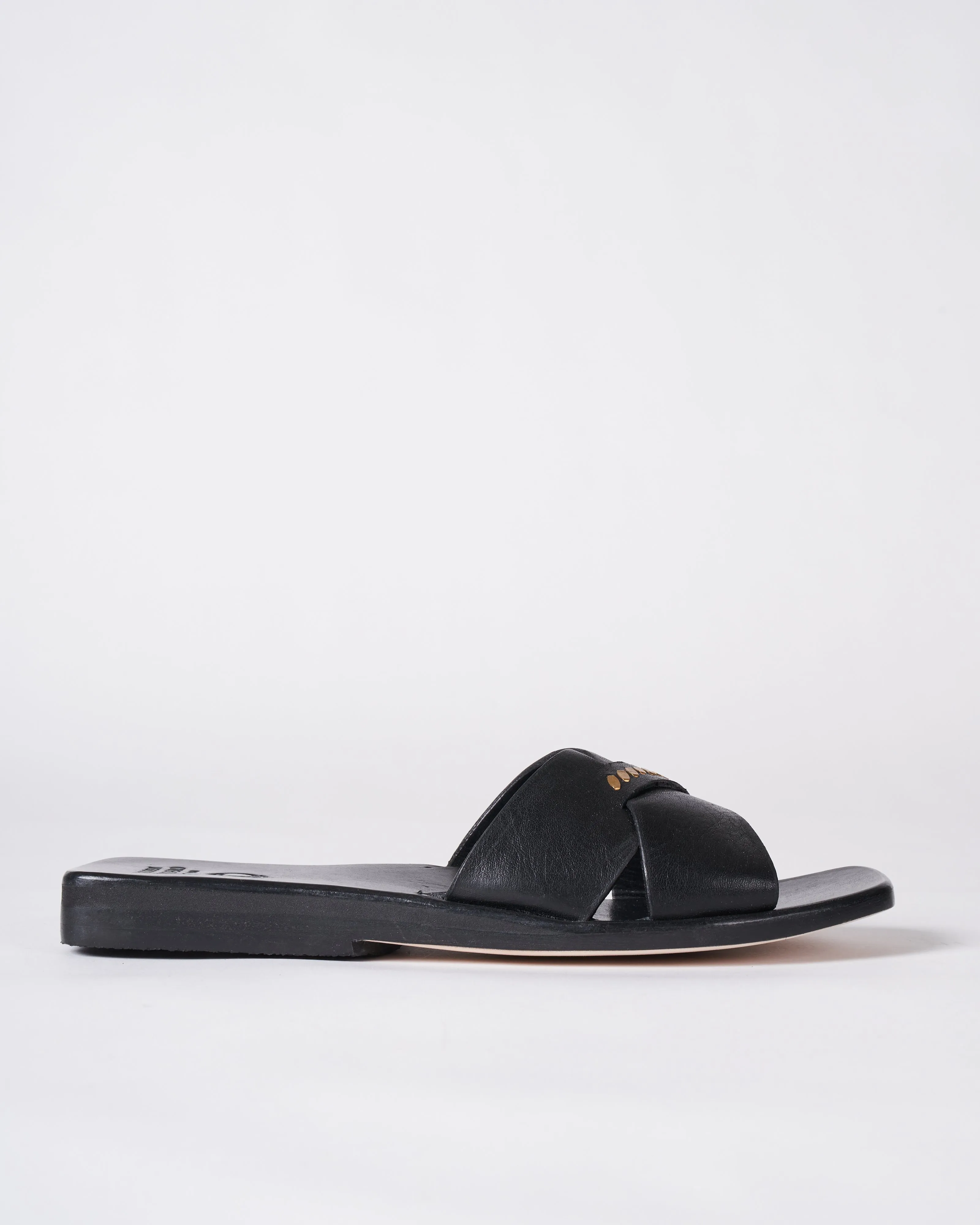 maya cross band sandal - black
