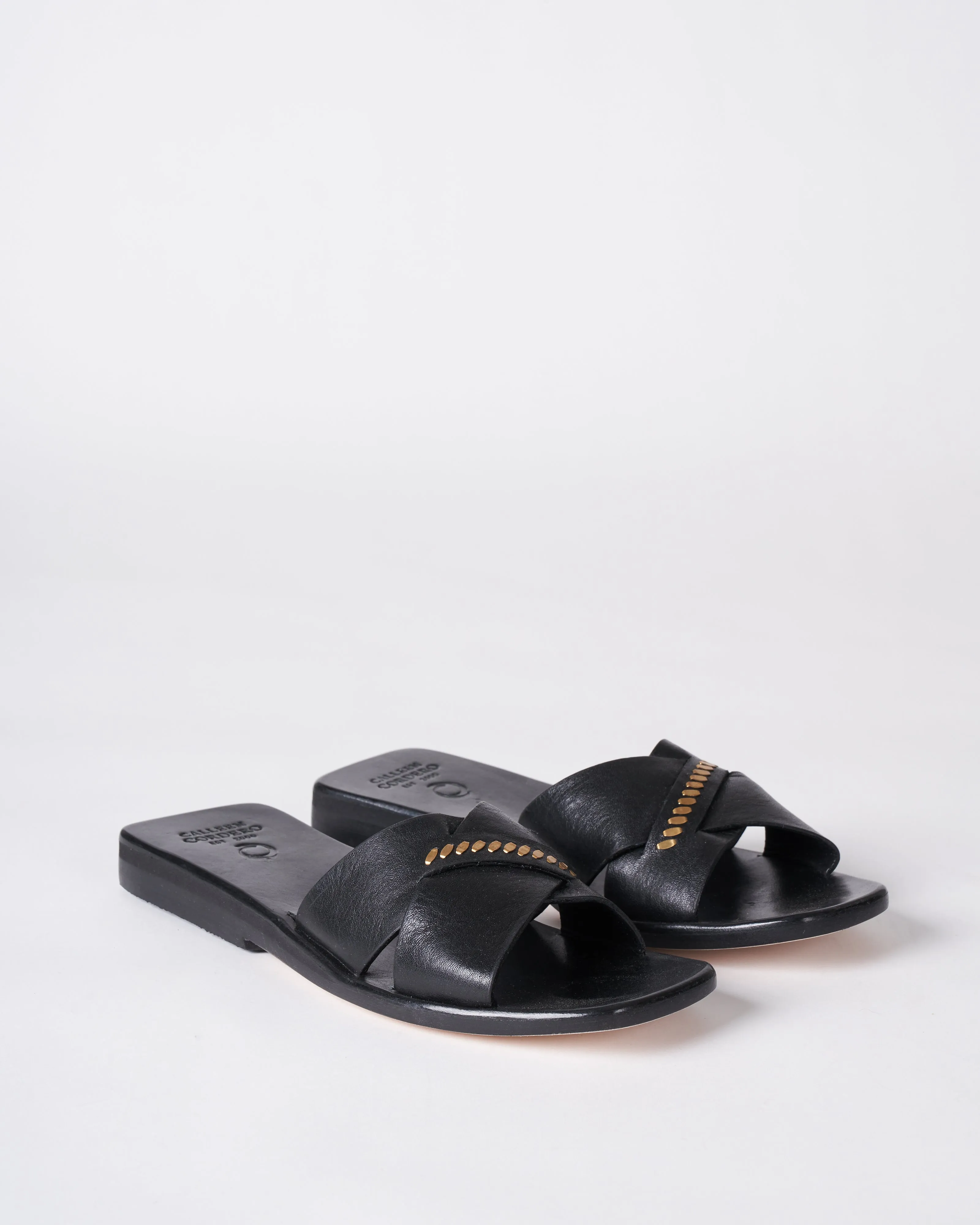 maya cross band sandal - black