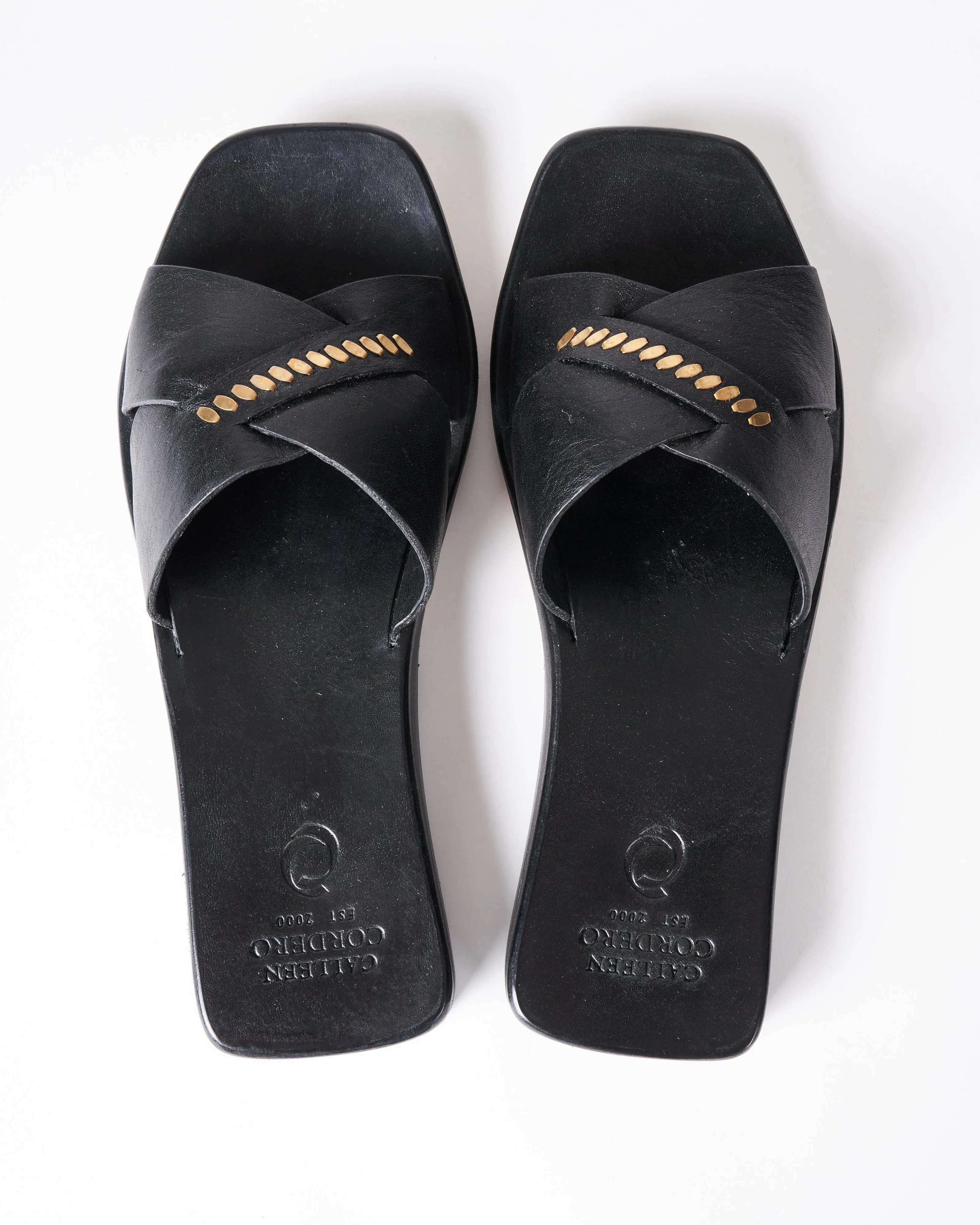 maya cross band sandal - black
