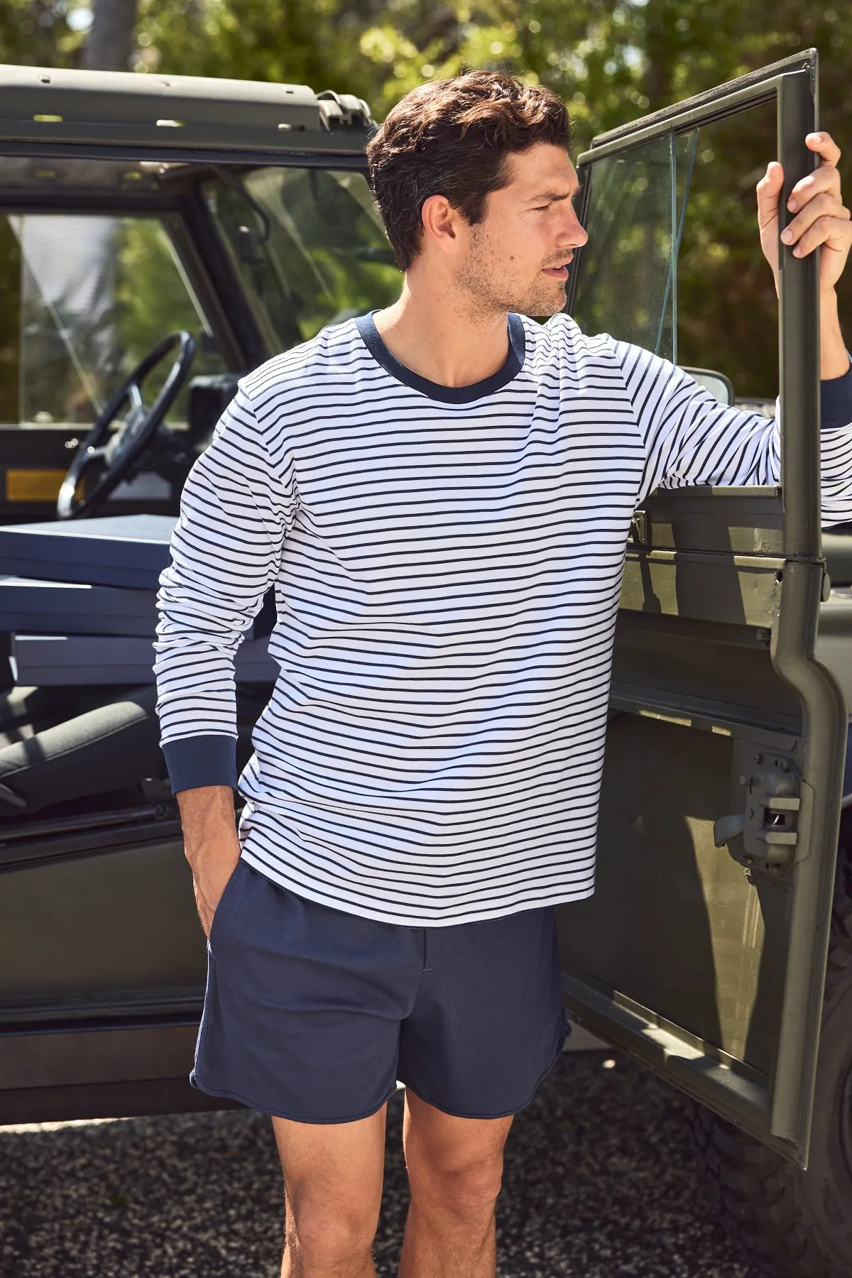 Men's Pima Long-Short Set in Eclipse