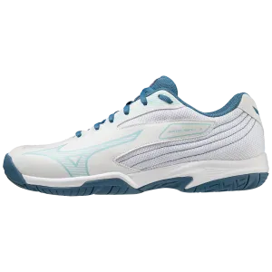 Mizuno Gate Sky Plus 3 Badminton Shoes (White/Tanager Turquoise/Blue Ashes)