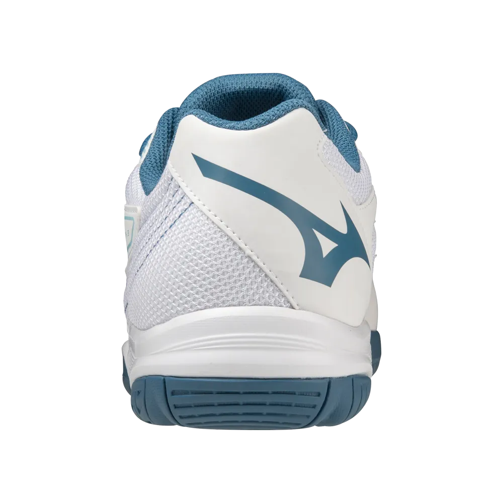 Mizuno Gate Sky Plus 3 Badminton Shoes (White/Tanager Turquoise/Blue Ashes)