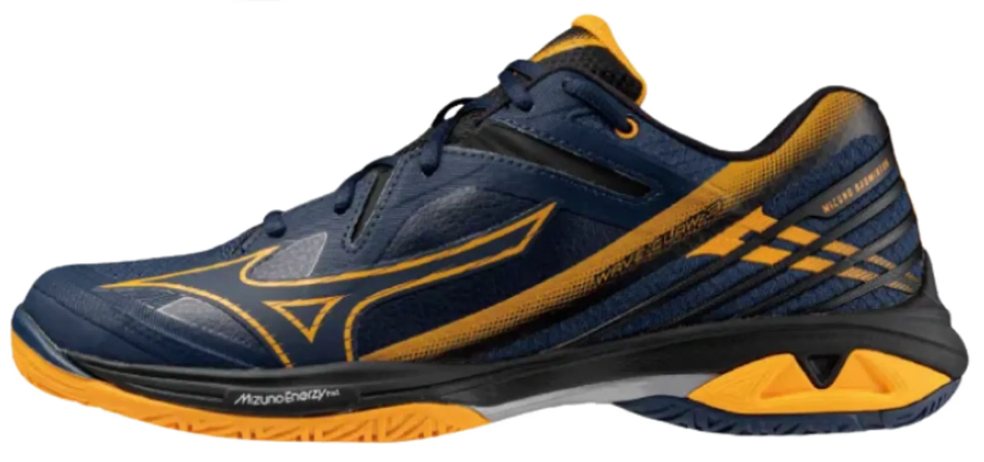 Mizuno Wave Claw 3 2024 Unisex Badminton Shoes (Dress Blues/Carrot Curl/Black)