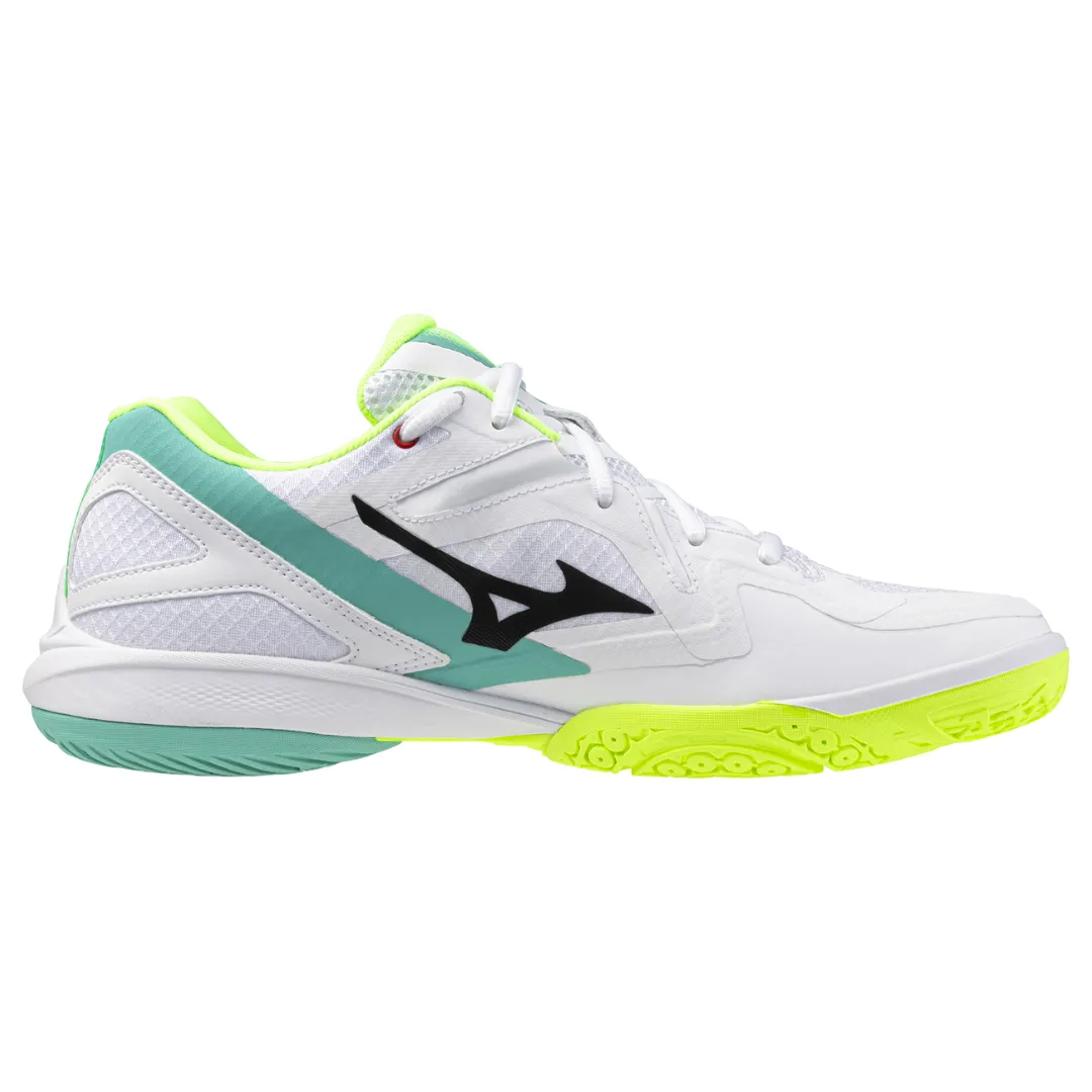 Mizuno Wave Claw 3 2024 Unisex Badminton Shoes (White/Black/Mizuno Neo Lime)