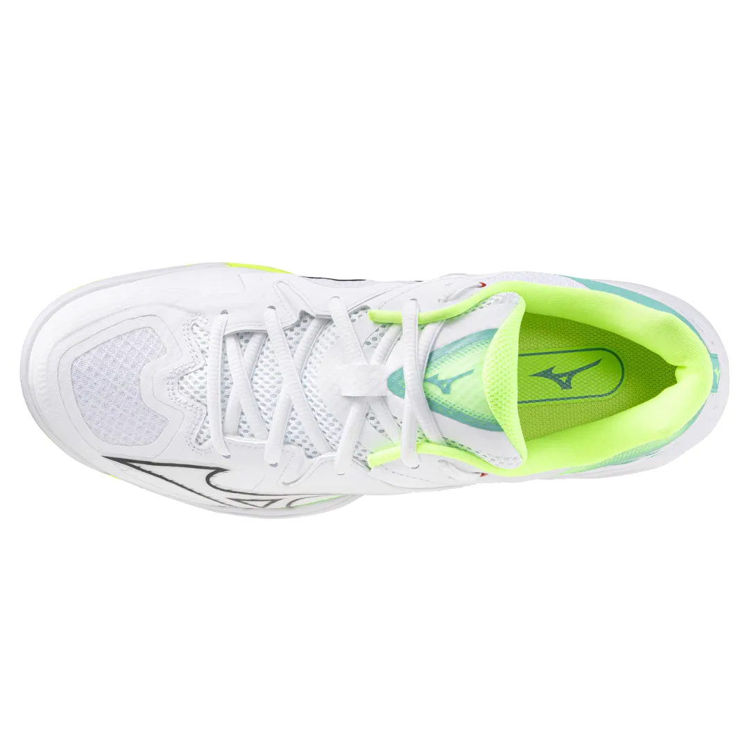 Mizuno Wave Claw 3 2024 Unisex Badminton Shoes (White/Black/Mizuno Neo Lime)