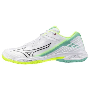 Mizuno Wave Claw 3 2024 Unisex Badminton Shoes (White/Black/Mizuno Neo Lime)