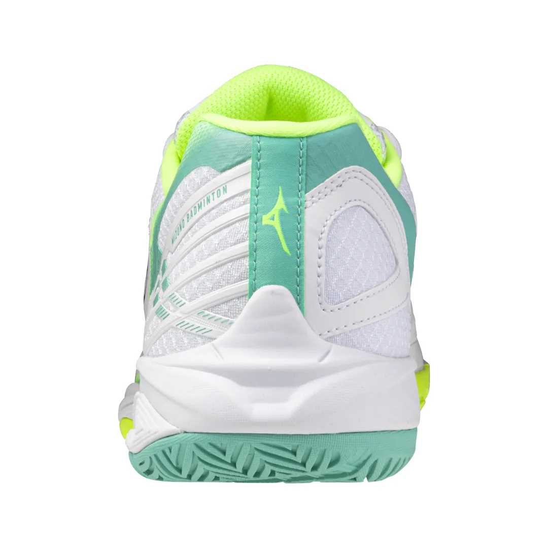 Mizuno Wave Claw 3 2024 Unisex Badminton Shoes (White/Black/Mizuno Neo Lime)