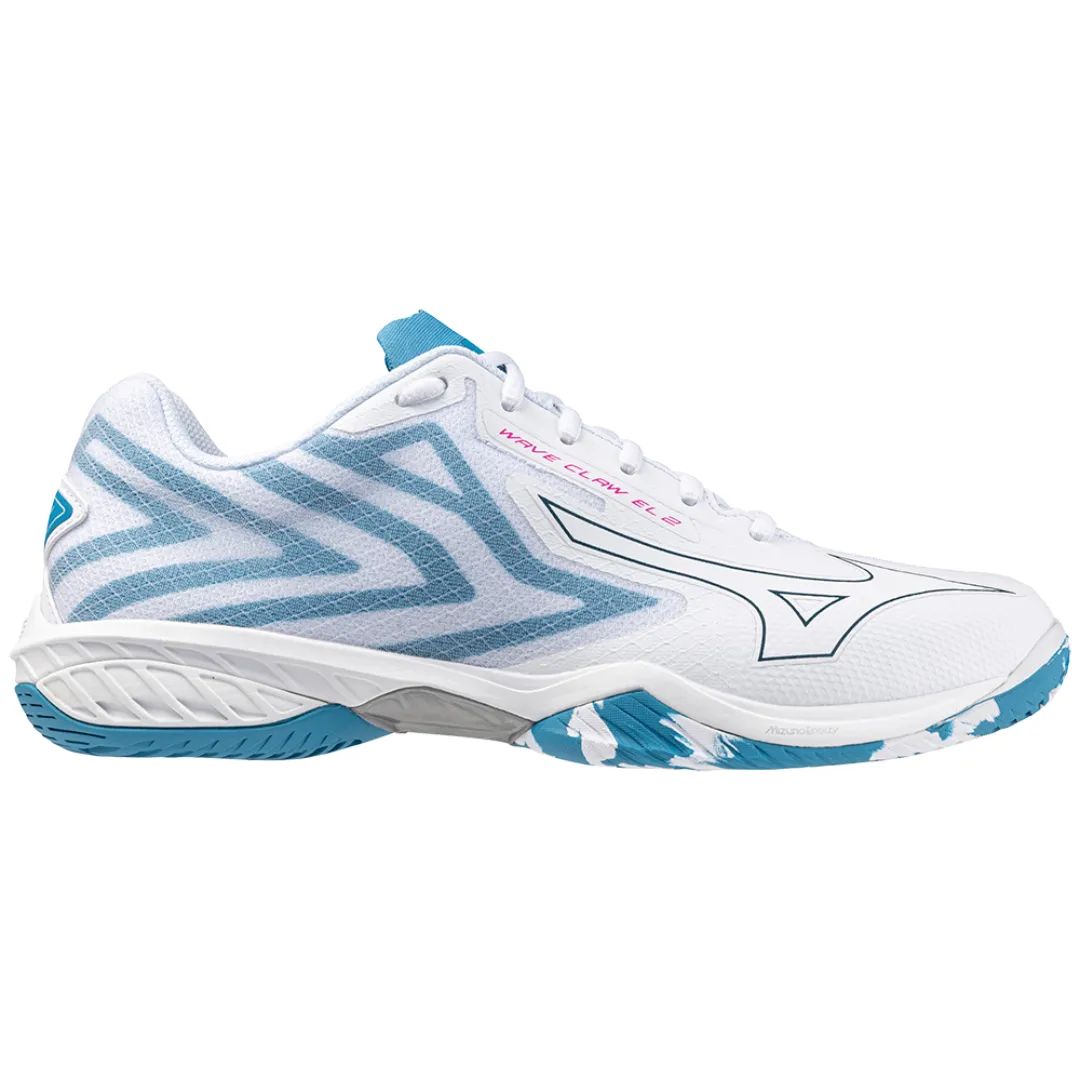 Mizuno Wave Claw EL 2 2024 Unisex Badminton Shoes (White/Sailor Blue/Bluejay)