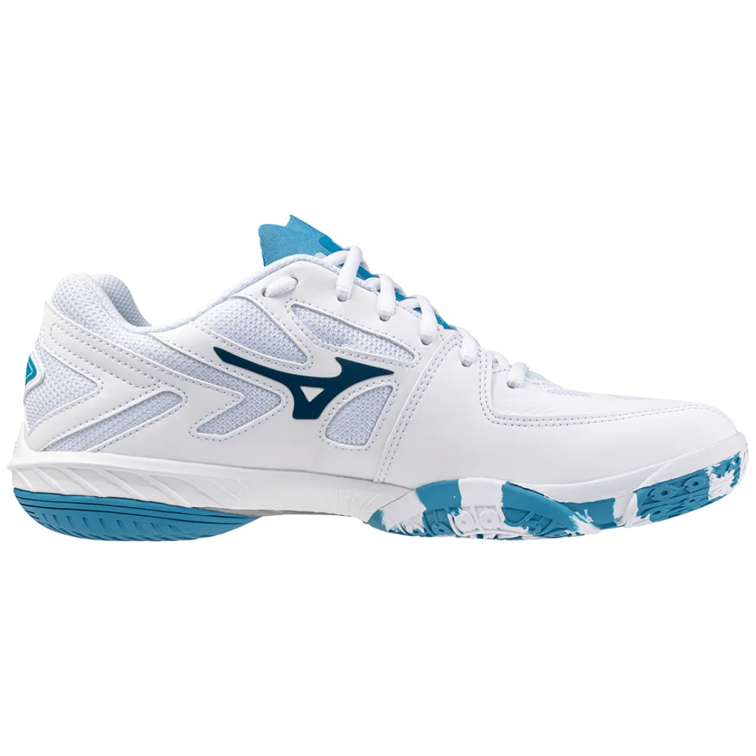 Mizuno Wave Claw EL 2 2024 Unisex Badminton Shoes (White/Sailor Blue/Bluejay)