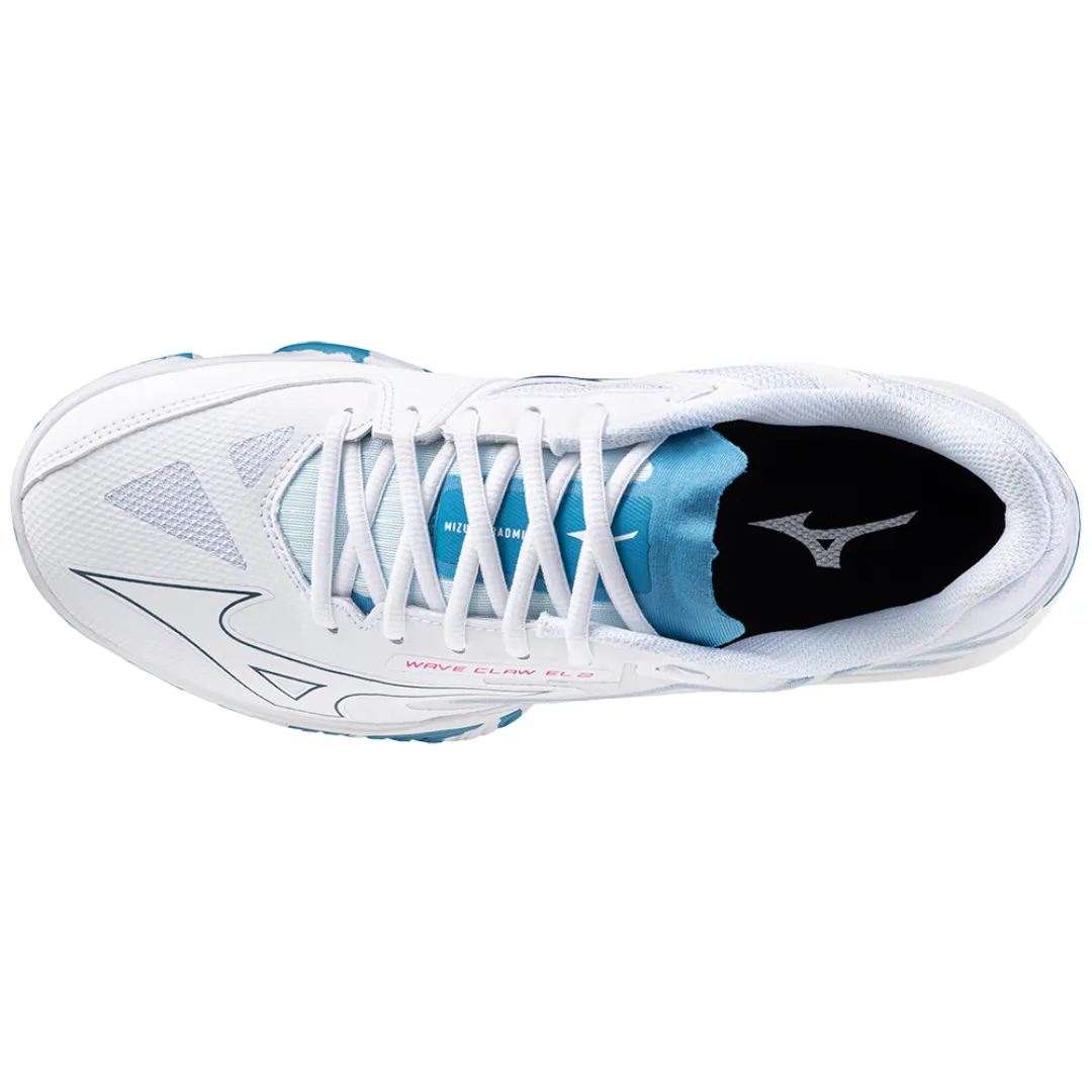 Mizuno Wave Claw EL 2 2024 Unisex Badminton Shoes (White/Sailor Blue/Bluejay)