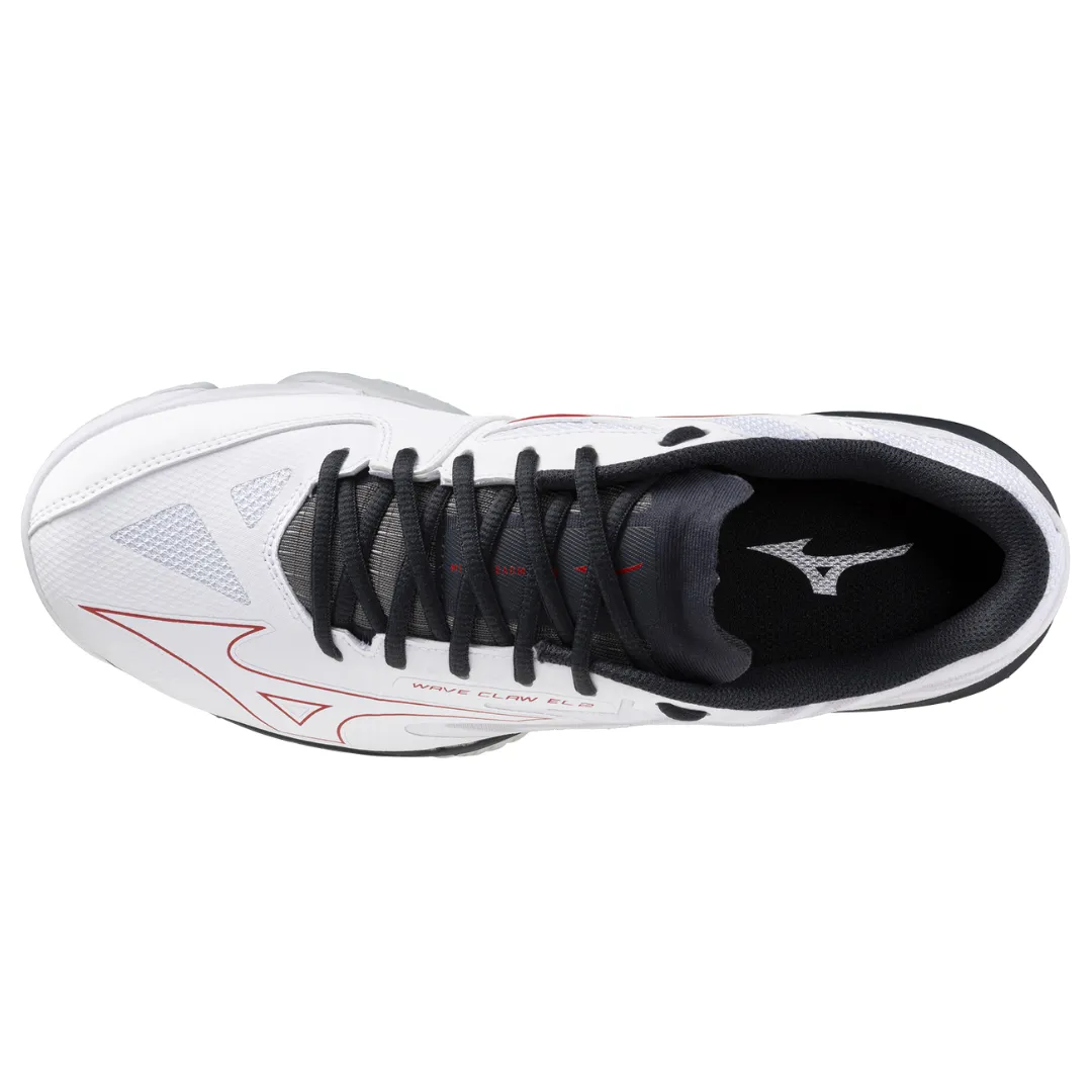 Mizuno Wave Claw EL 2 2024 Unisex Badminton Shoes (White/Salsa/Vulcan)
