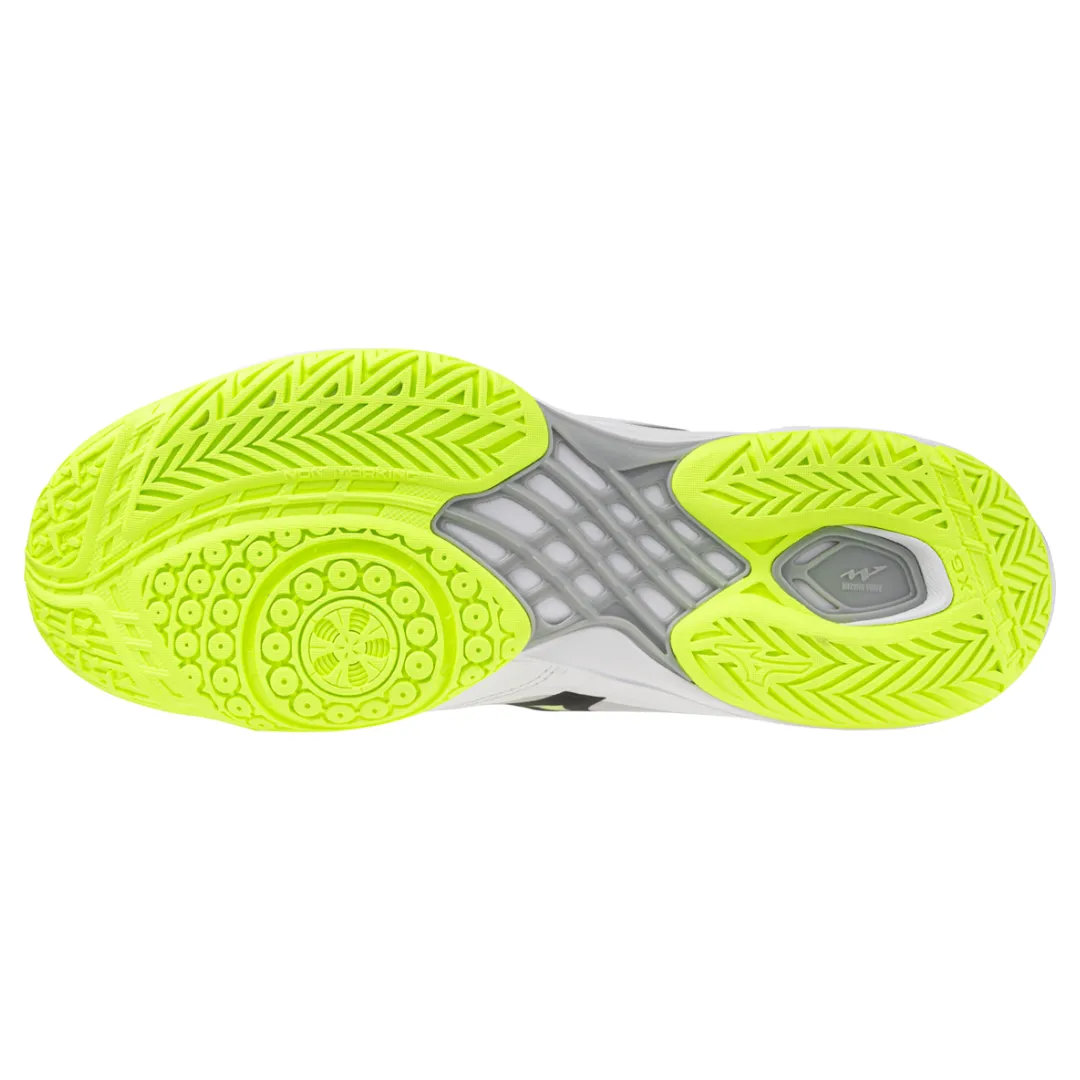 Mizuno Wave Claw Neo 3 2024 Unisex Badminton Shoes (White/Mizuno Neo Lime/Lavender)