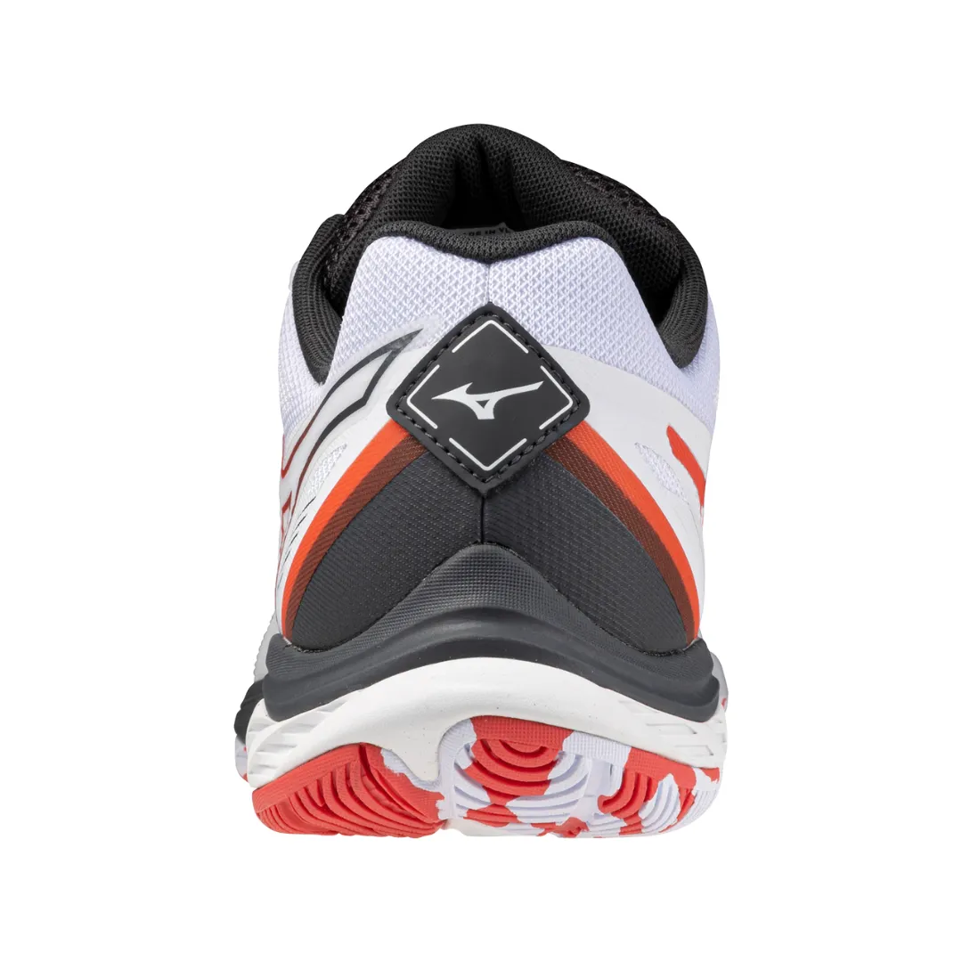 Mizuno Wave Fang 2 2024 Unisex Badminton Shoes (White/Radiant Red/Ebony)