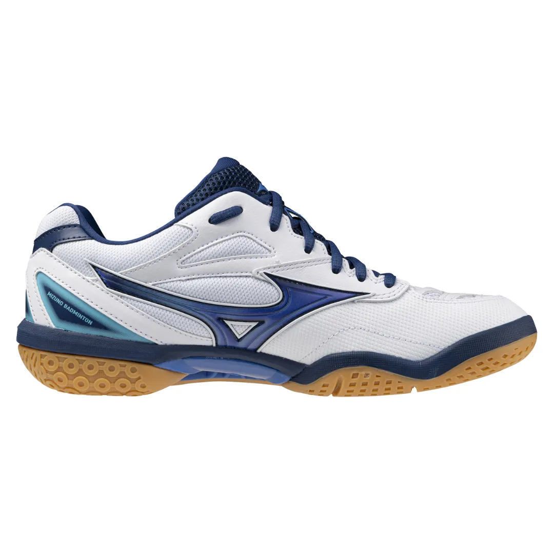 Mizuno Wave Fang Pro 2024 Unisex Badminton Shoes (White/Mugen Blue/Pagent Blue)