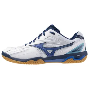 Mizuno Wave Fang Pro 2024 Unisex Badminton Shoes (White/Mugen Blue/Pagent Blue)