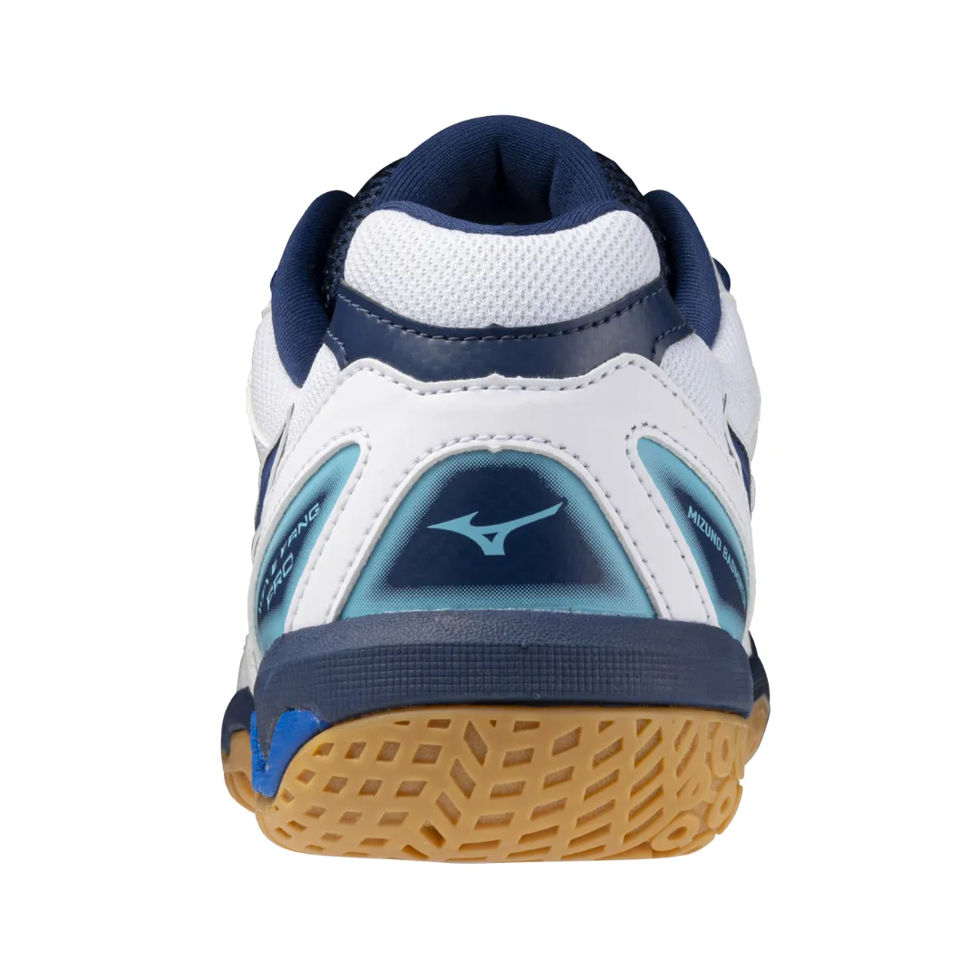 Mizuno Wave Fang Pro 2024 Unisex Badminton Shoes (White/Mugen Blue/Pagent Blue)