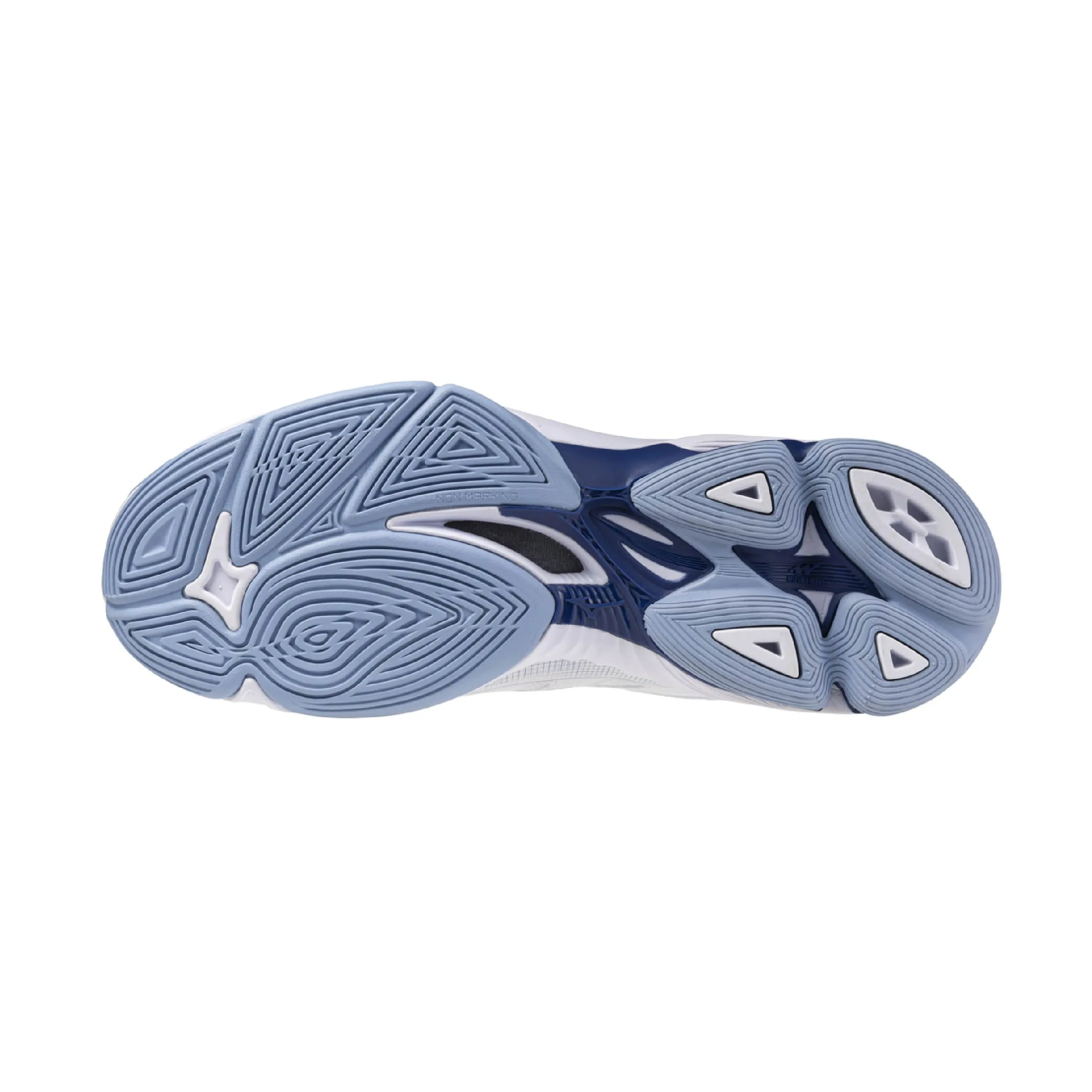 Mizuno Wave Voltage 2 2025 Unisex Volleyball Shoes (White/Bellwether Blue/Bel Air Blue)
