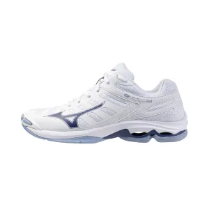 Mizuno Wave Voltage 2 2025 Unisex Volleyball Shoes (White/Bellwether Blue/Bel Air Blue)