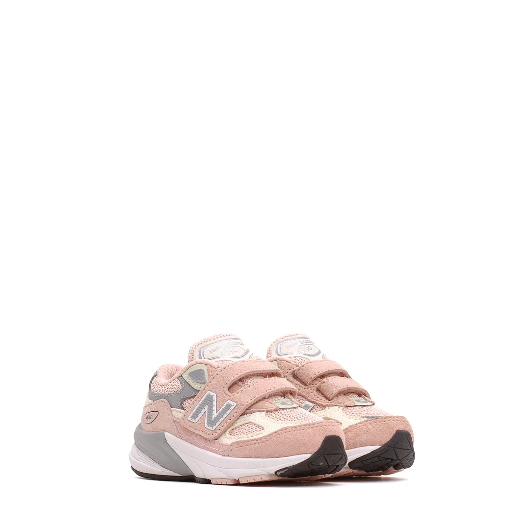 New Balance Infant 990v6 Hook and Loop Pink Haze IV990PK6
