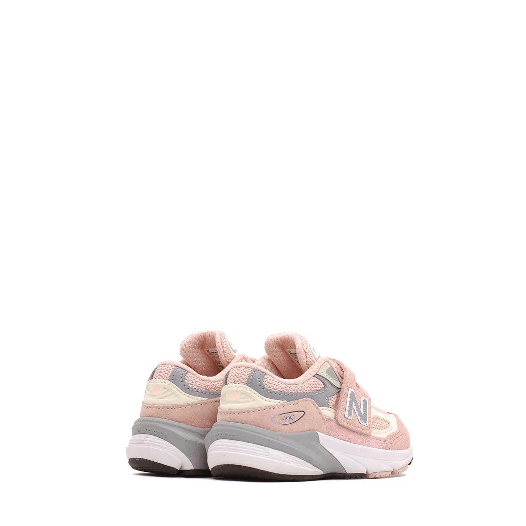 New Balance Infant 990v6 Hook and Loop Pink Haze IV990PK6