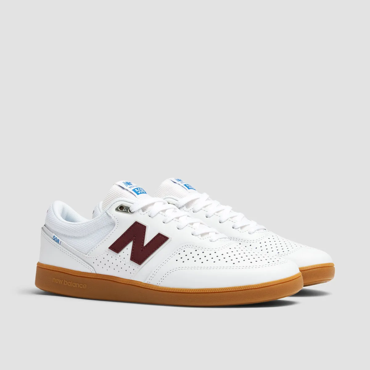 New Balance Numeric Brandon Westgate 508 Shoes - White/Nb Burgundy