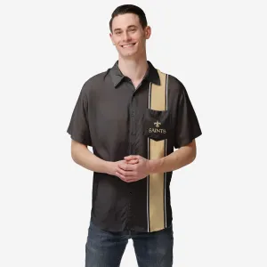 New Orleans Saints Bowling Stripe Button Up Shirt