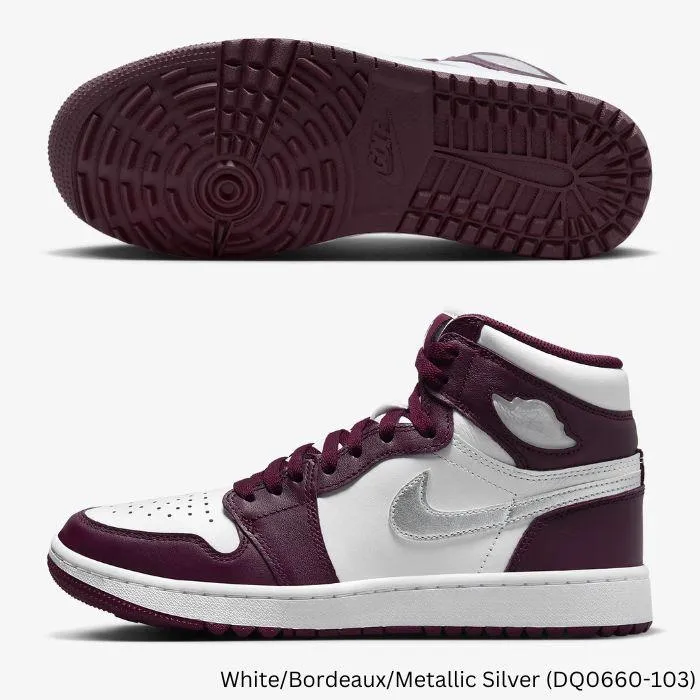 Nike Air Jordan 1 High G Golf Shoes 9.0 White/Midnight Navy/Wolf Grey/M M