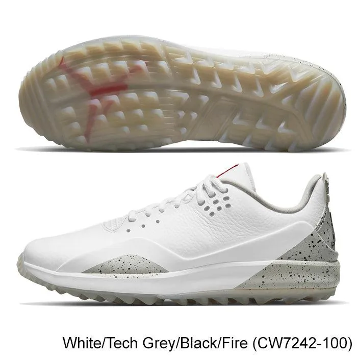 Nike Jordan ADG 3 Men's Golf Shoe 7.5 White/Tech Grey/Black/Fire (CW7242-100)