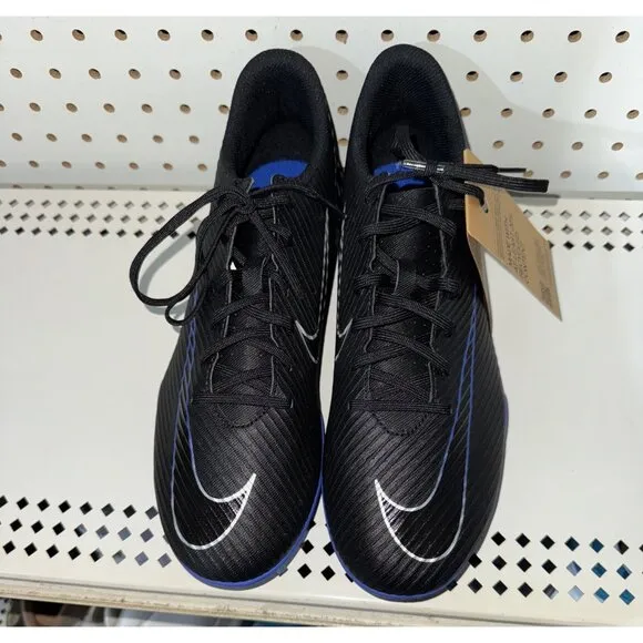 Nike Mercurial Vapor 15 Club FG Mens Soccer Cleats Size 10.5 Black Blue