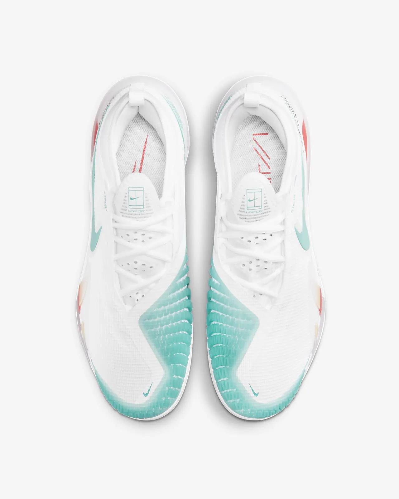 Nike React Vapor NXT White/Habanero Red Men's Tennis Shoes - 2022 NEW ARRIVAL