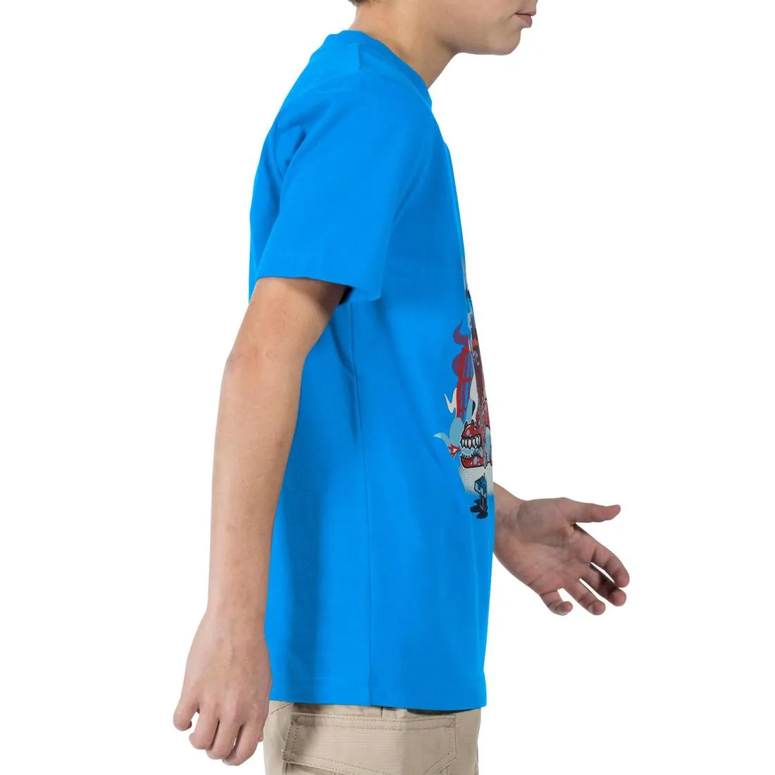 No Guts Junior Short-Sleeved Skateboarding T-Shirt - Blue